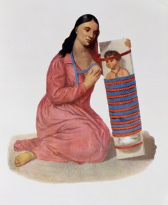 Chippeway mãe e filho, 1826, ilustração de &39;Indian Tribos da América do Norte, Vol.1&39;, por Thomas L. McKenney e James Hall, pub, por John Grant