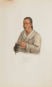 KE-WA-DIN ou o Vento Norte; Um Chefe Chippeway, de The Aboriginal Portfolio de James Otto Lewis