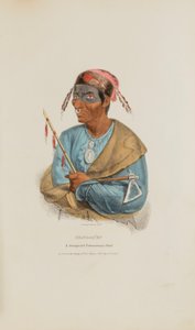 ME-NO-QUET; Um Chefe Distinto de Pottowattomie, de The Aboriginal Portfolio de James Otto Lewis