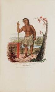 MEN-DOW-MIN ou O Milho; Um anão Chippewa, de The Aboriginal Portfolio de James Otto Lewis