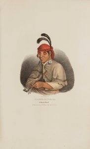 NA-SHE-MUNG-GA, um chefe de Miami, de The Aboriginal Portfolio de James Otto Lewis