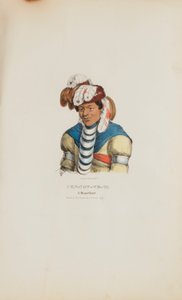 PEN-NOW-WE-TA; Um chefe de Miami, de The Aboriginal Portfolio de James Otto Lewis
