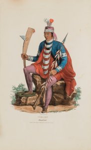 RICHARDVILLE; Um chefe de Miami, de The Aboriginal Portfolio de James Otto Lewis