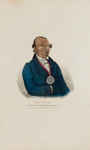 RICHARDVILLE; O chefe da tribo Miami dos índios, de The Aboriginal Portfolio de James Otto Lewis