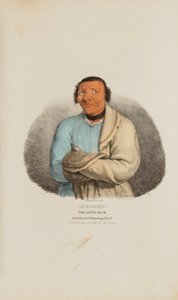 SHE-SHEBA ou O Pequeno Pato; um célebre chefe Winnebago, de The Aboriginal Portfolio de James Otto Lewis