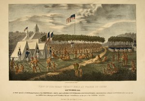 Visão do Grande Tratado Realizado na Prarie du Chien, setembro de 1825 de James Otto Lewis