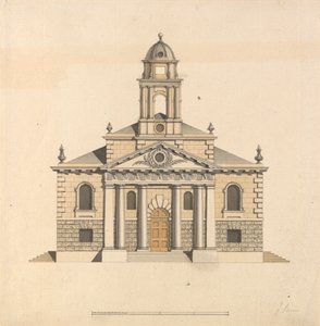 Desenho para uma Igreja: Elevação da Frente Oeste