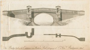 Weston-under-Lizard - ponte na entrada de Weston Park: gravura, nº [c 1765-1770]