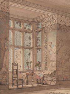 Sala de fantochada em mansão gótica