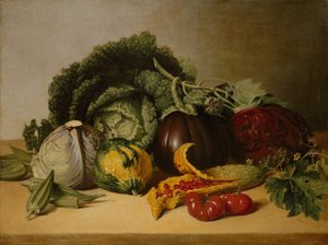 Natureza Morta: Balsam Apple and Vegetables, ca. 1820s.