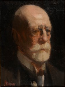 Retrato de um homem com barba (óleo sobre tela) de James Peter Quinn