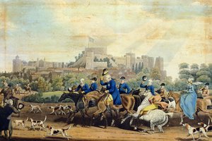 George III (1738-1820) Retornando da Caça, gravado por M. Dubourg, 1820 (aquatint) de James Pollard