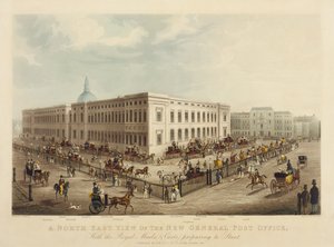 Vista nordeste do New General Post Office, 1829 de James Pollard