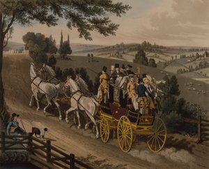 Stage Coach (gravura colorida)