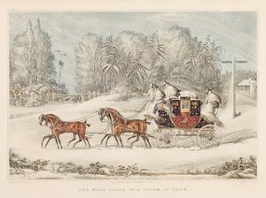 O treinador de correio em uma tempestade de neve, 1825