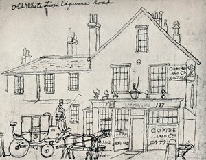 O velho leão branco, Edgware Road, c1821 de James Pollard