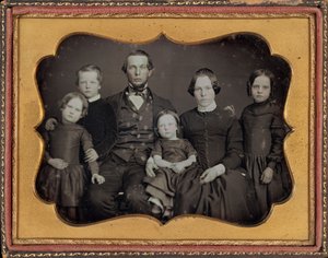 Retrato de uma família,c. 1848 (foto) de James Presley Ball