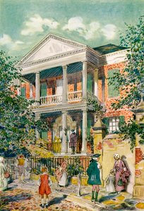 Pringle House, Charleston, Carolina do Sul, EUA, século XVIII 1921.