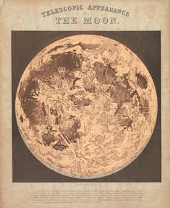Aspeto telescópico da lua (retroiluminado)