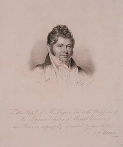 Retrato de Johann Bernhard Logier (1777-1846) gravado por H. Meyer (gravura) de James Robert (after) Maguire