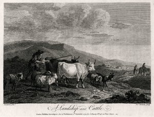 Um Landskip e gado, 1774.
