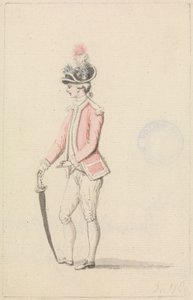 Oficial com Cockade e Espada