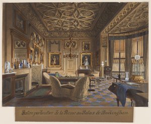 O Quarto Privado da Rainha no Palácio de Buckingham. (Sala de Estar da Rainha no Palácio de Buckingham)