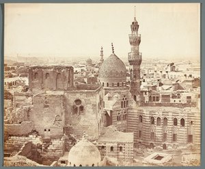 Egipto. Cairo. Vista de uma das mesquitas de James Robertson