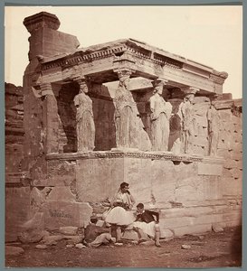 Erecteion - templo na Acrópole de Atenas. de James Robertson