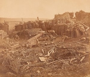 Interior do Redan, Sevastopol de James Robertson