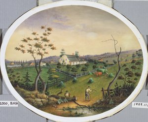 Van Brunt Homestead, c.1865 (wc no papel) de James Ryder van Brunt