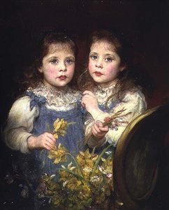 The Twins, c.1901 (óleo sobre tela) de James Sant