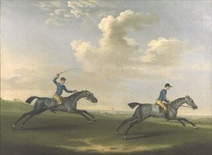 Dois cavalos de corrida a serem exercitados de James Seymour