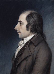 Albert Gallatin, cerca de 1797 (pastel sobre papel cinzento)