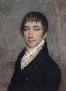 Clement Clark Moore, 3/1810 (pastel sobre papel cinzento) de James Sharples