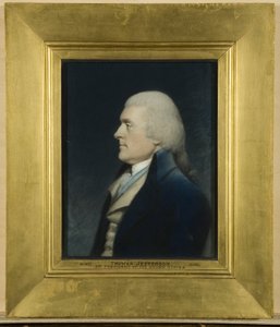 Thomas Jefferson, c.1797 (pastel sobre papel cinzento) de James Sharples