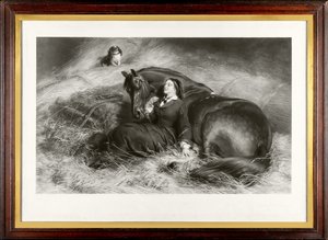 A Megera Domada (também chamada de &39;The Pretty Horsebreaker&39;) (mezzotint) de James Stephenson