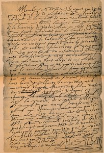 Uma carta da rainha Elizabeth I 1533-1603 ao rei James VI 1566-1625, 1898 de James Stillie