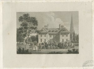 Lichfield - Bishop&39;s Palace in The Close: engraving, sd [c 1816] (print) de James Storer