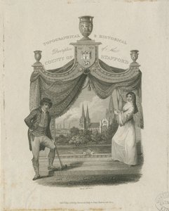 Catedral de Lichfield - Sudoeste Vista: gravura, nd [c 1820] de James Storer