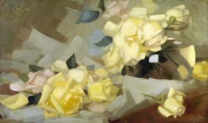 Rosas (óleo sobre tela) de James Stuart Park
