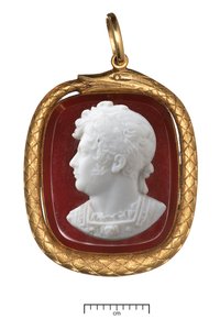 George IV Coroação, Pingente de Ouro, c.1821 (ouro e vidro)
