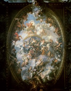 Teto do Salão Pintado, 1707-14 de James Thornhill