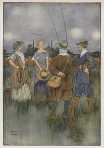 Ilustração para The Compleat Angler por Izaak Walton