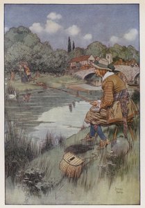 Ilustração para The Compleat Angler por Izaak Walton