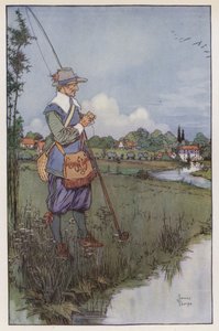 Ilustração para The Compleat Angler por Izaak Walton de James Thorpe