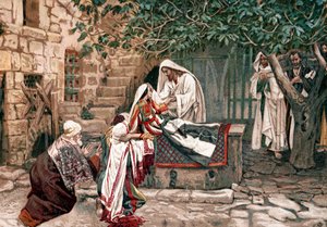 Cristo ressuscitando a filha de Jairo, Governador da Sinagoga, dentre os mortos, 1897