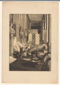 Foyer da Comédie-Française durante o Cerco de Paris em 1870-1871 de James Tissot