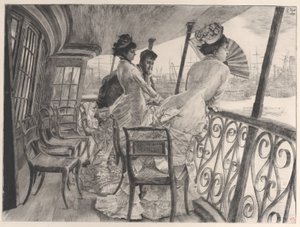 A Galeria de H.M.S. Calcutá Lembrança de uma bola a bordo La galerie du Calcutá..., 1876. de James Tissot