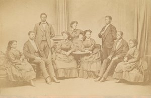 Carte-de-visite dos Cantores do Jubileu, 1872, impresso mais tarde.